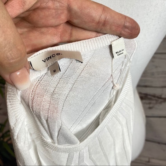 VINCE variegated rib knit long sleeve top NWT - Picture 9 of 14